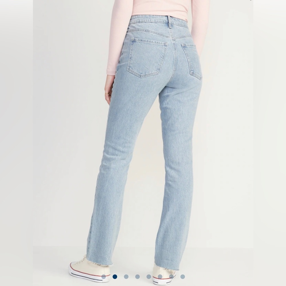 Extra High-Waisted Button-Fly Kicker Boot-Cut Cut-Off - Picture 2 of 7